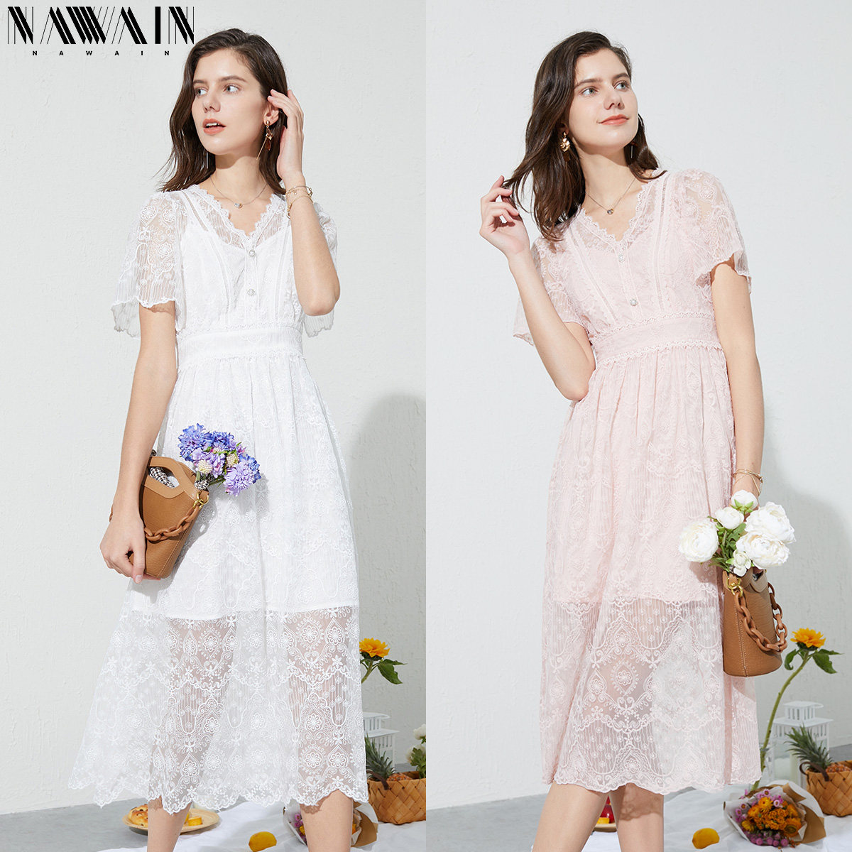  纳纹服饰连衣裙