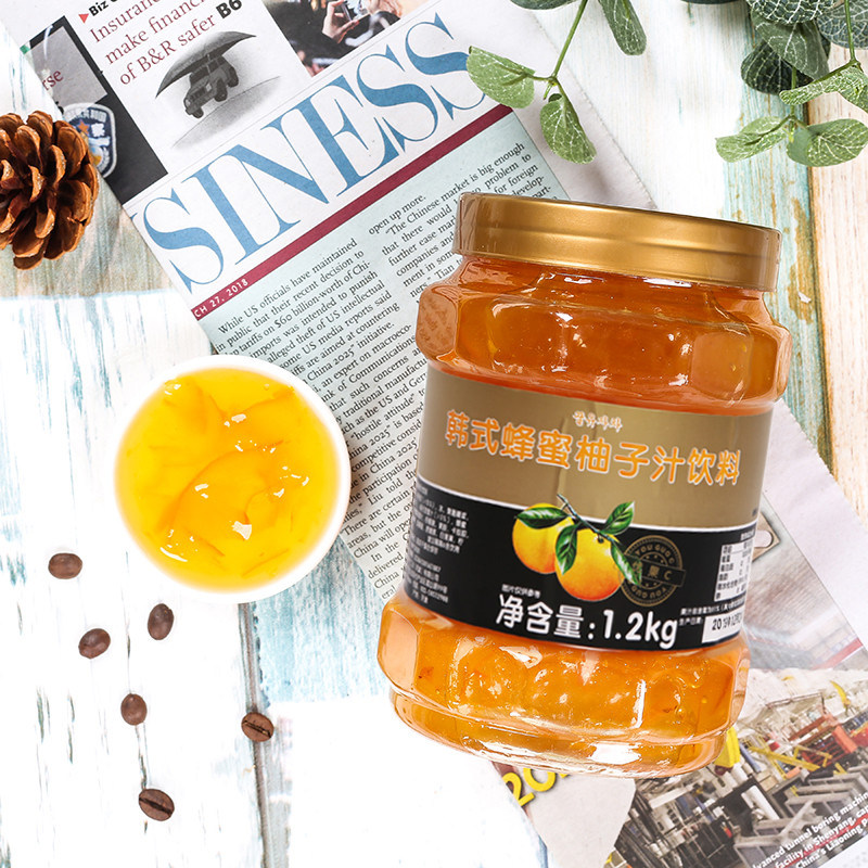 鲜活优果c韩式蜂蜜水果茶酱奶茶店 七水缘食品冲饮果汁
