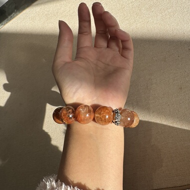 原创一图一物红骸骨雪花幽灵17mm+幽灵魔盒+金发晶+黄玉随形天然