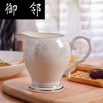 by ceramic milk jug bone china milk coffee small milk cup European style milk jars milk vat household juice flush honey cup