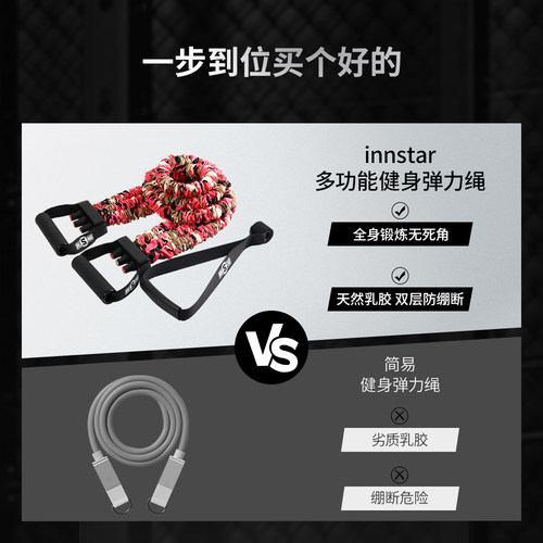 innstar多功能健身弹力带拉力绳男女家用健身器材力量训练拉力器 - 图0