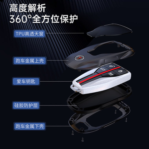 适用于2024款红旗钥匙套高端h5 hs5 hs3 h9 h6 hs7 hq9跑车金属包 - 图3