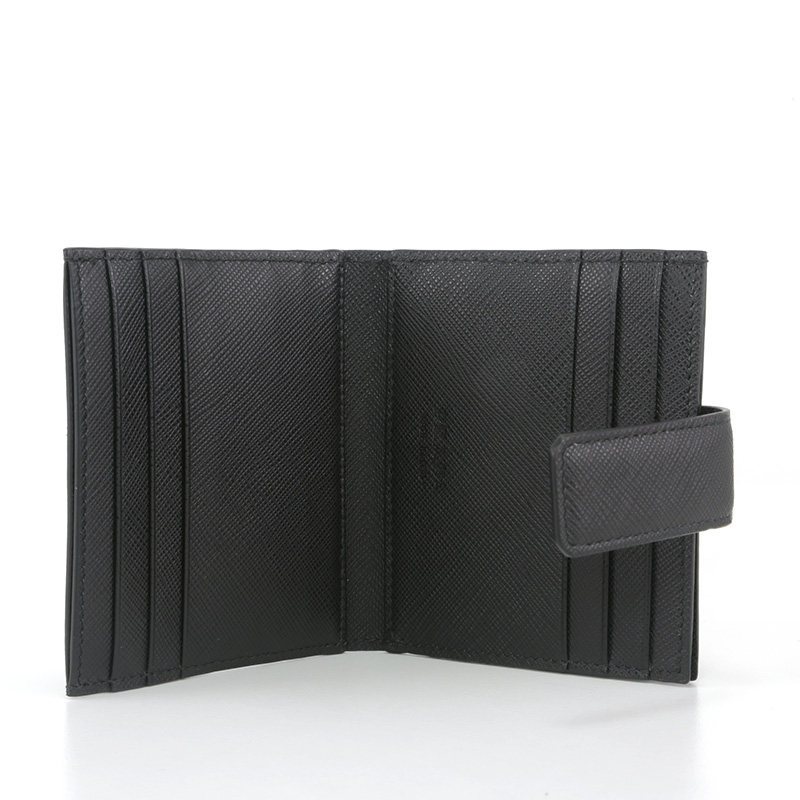 prada经典logo新款男包牛皮卡包 FLOX海外卡包