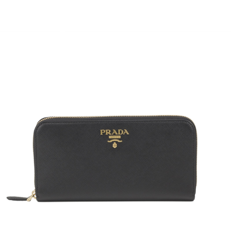 prada 2020十字纹牛皮拉链新款女包 FLOX海外钱包