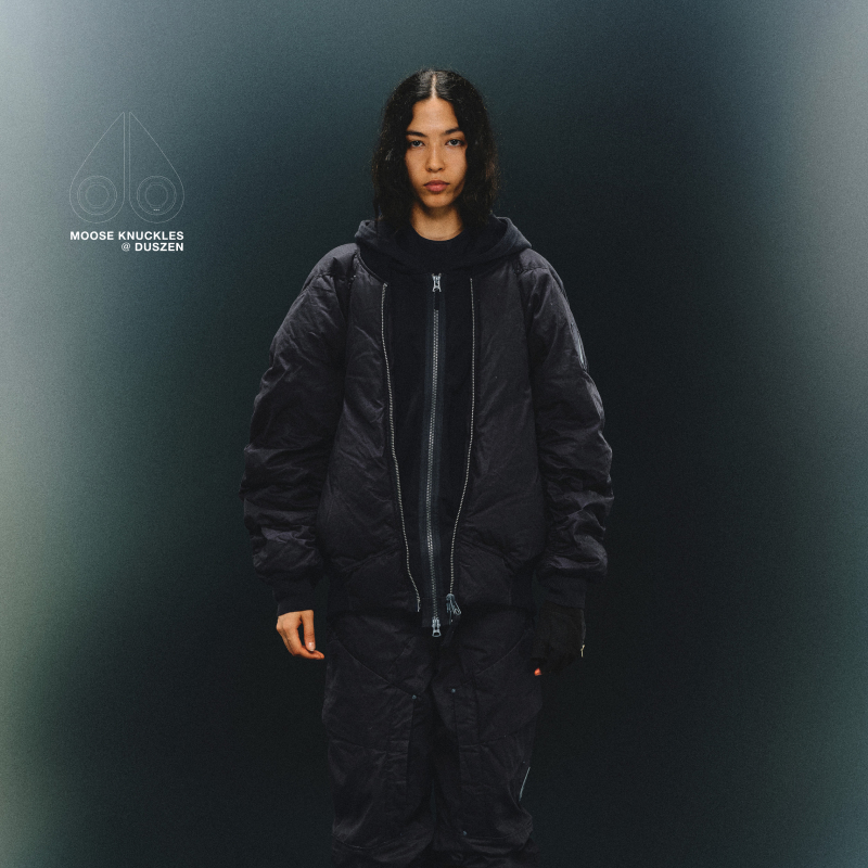 [秋冬新品]MOOSE KNUCKLES HAMCUS联名男女拼接鹅绒小剪刀羽绒服 - 图0