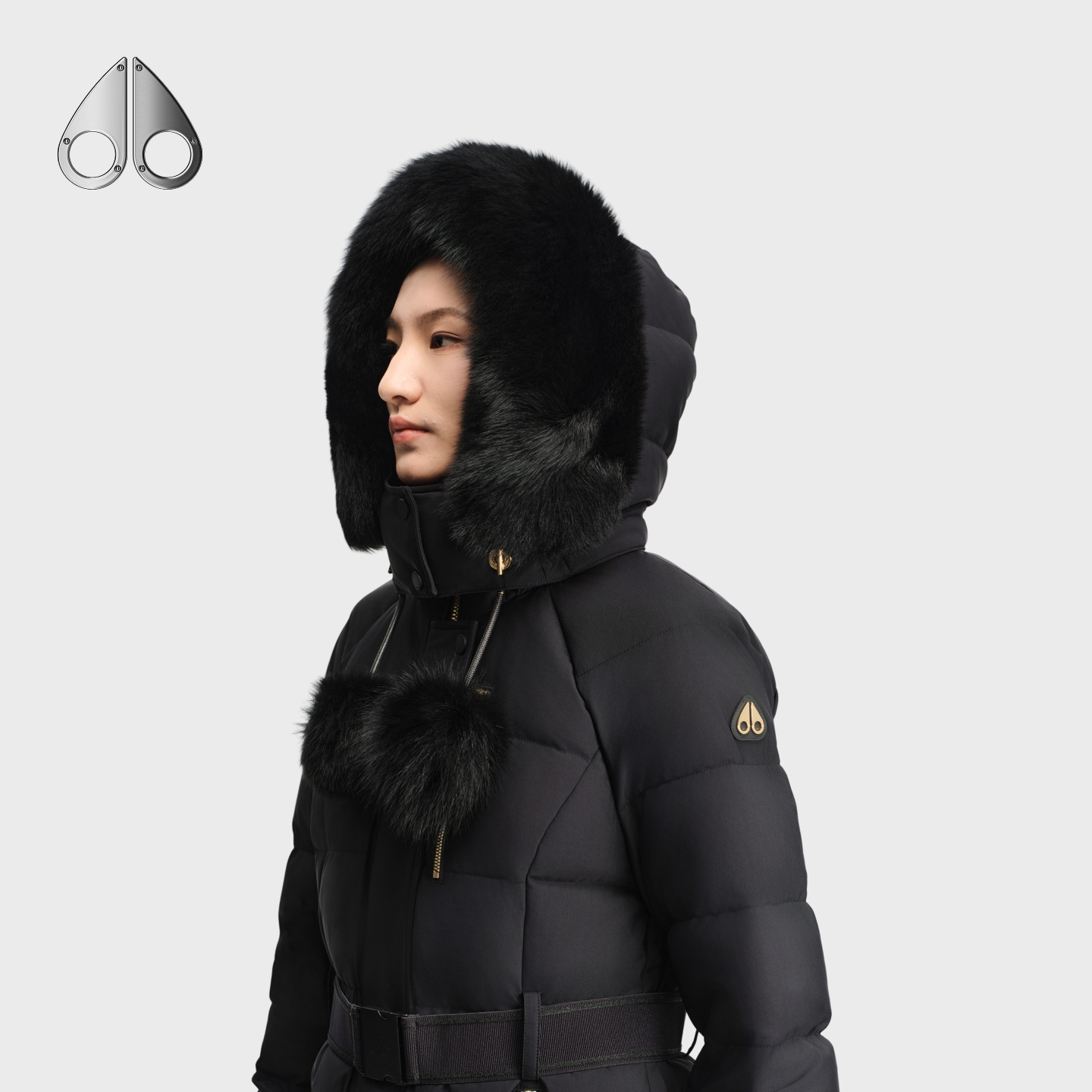 [秋冬新品]MOOSE KNUCKLES 女士金标连帽鹅绒小剪刀羽绒服 - 图3