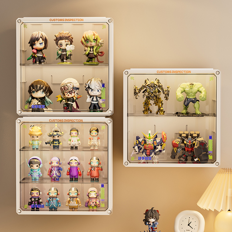 Blind box storage display rack wall-mounted dustproof visible