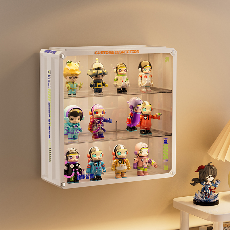 Blind box storage display rack wall-mounted dustproof visible
