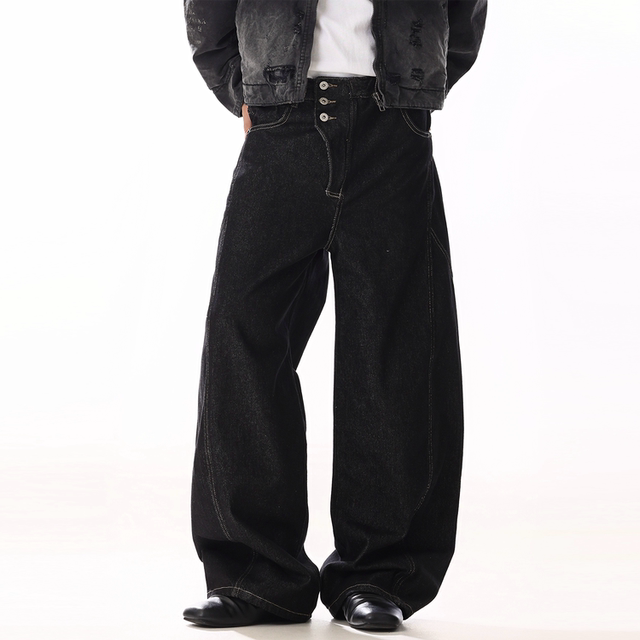 American retro original color jeans for men and women