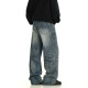 American high street washed distressed jeans
