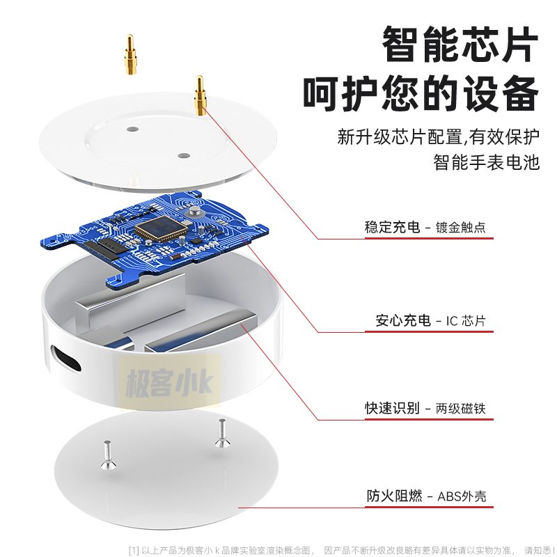 适用华为GT2手表充电器GT3充电底座GT1智能2E运动WATCH3磁吸gt2Pro适用荣耀Magic2type线Dream通用GS快充3pro-图0