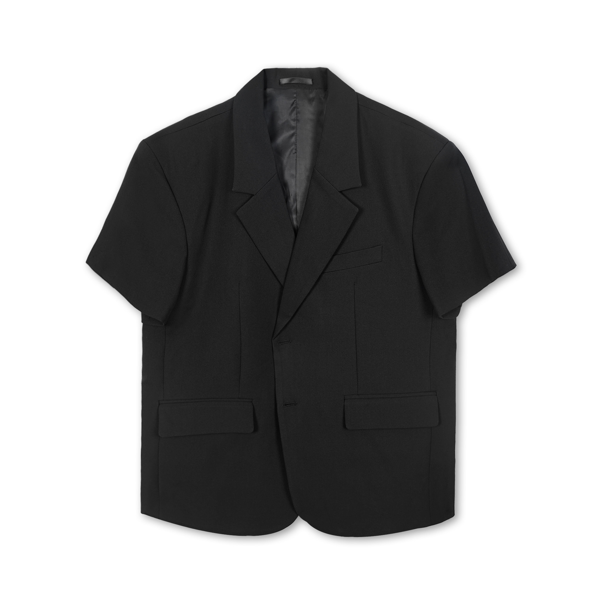 ZINGUP 宽松休闲黑色西装外套 复古轻奢感西装+西裤两件套 - 图3