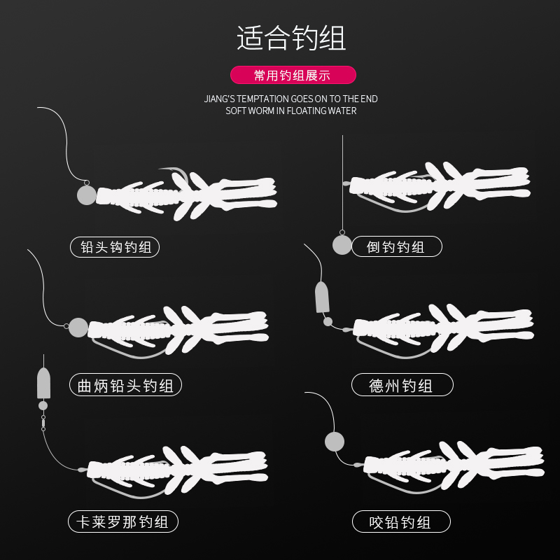 爆钓浮水跳跳虾路亚软饵内德虾根钓黑坑专用鲈鱼鳜鱼饵倒钓曲柄钩-图2