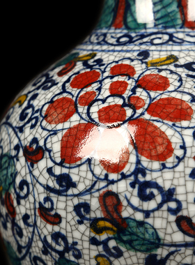 景德镇中式风仿古官窑手绘工艺品