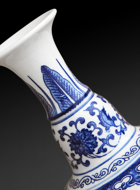 景德镇仿古风缠枝莲玄关家居装饰