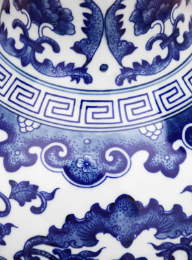 景德镇陶瓷器仿古青花瓷花瓶