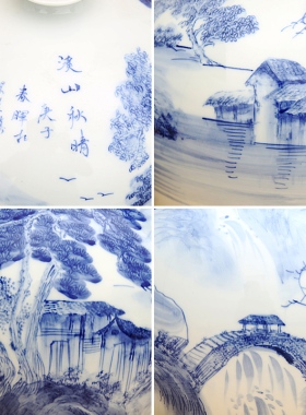 景德镇新中式风手绘玄关开业礼品