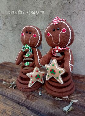 出口欧美毛绒圣诞节情侣玩偶礼物