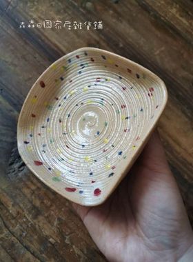 日本手绘小碟子摆件文玩家居装饰