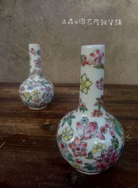 民国手绘粉彩瓷器中式风家居装饰