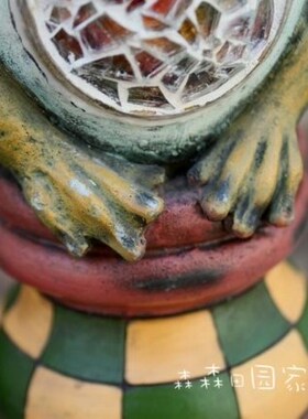 复古做旧旅行青蛙田园风家居装饰