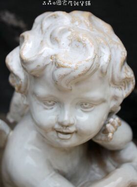 欧式风做旧别墅庭院酒吧天使娃娃