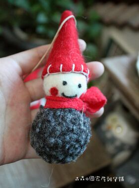 美式乡村风毛毡圣诞节家居装饰