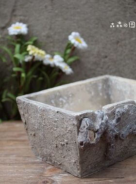 孤品复古做旧树根花盆家居装饰