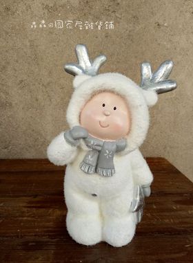 陶瓷儿童房摆件节日礼物家居装饰