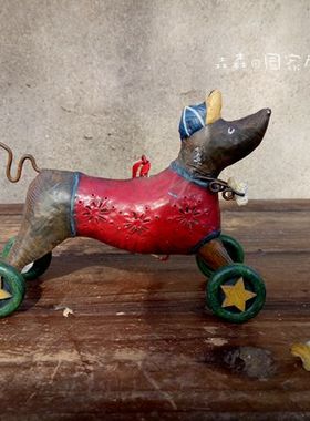 世界名犬生肖狗复古做旧装饰摆件