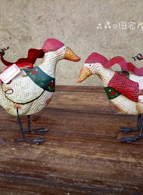 小动物复古做旧工艺品装饰摆件