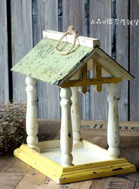 实木做旧园艺挂件装饰品