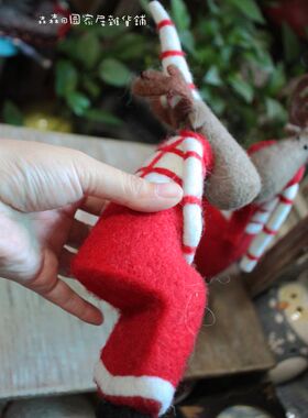 毛毡美式乡村风小鹿桌角装饰摆件