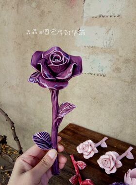 陶瓷立体花朵烛台情人节工艺品