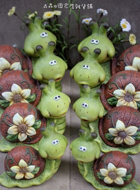 陶土美式乡村风蜗牛立体家居装饰