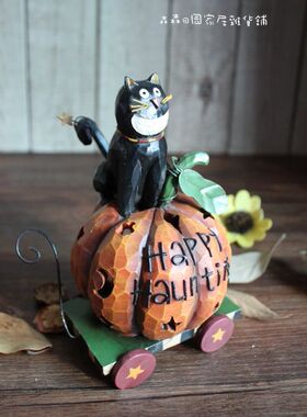 美式乡村风树脂做旧彩绘家居装饰