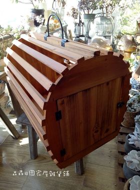 木质做旧户外园艺别墅家居装饰