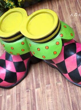 美国手工小丑烛台古董家居装饰