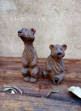 欧式风田园实木雕刻橱窗家居装饰