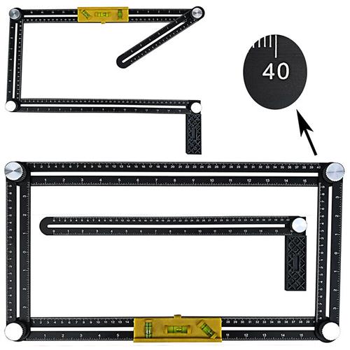 二月开学季贴瓷砖瓦工神器角度仪高精度指针式水平尺四折多功能坡-图1