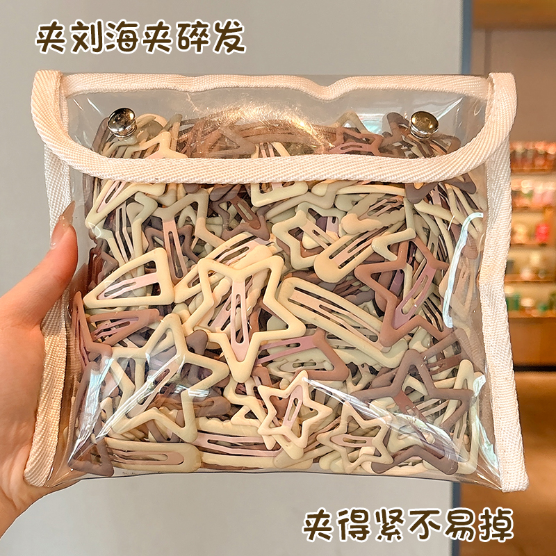 儿童美拉德发夹2025新款女童边夹侧边刘海碎发bb夹小女孩可爱发卡 - 图1