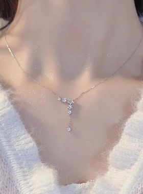 满天星流苏项链女时尚轻奢百搭气质清仙气森系ins冷淡风锁骨链