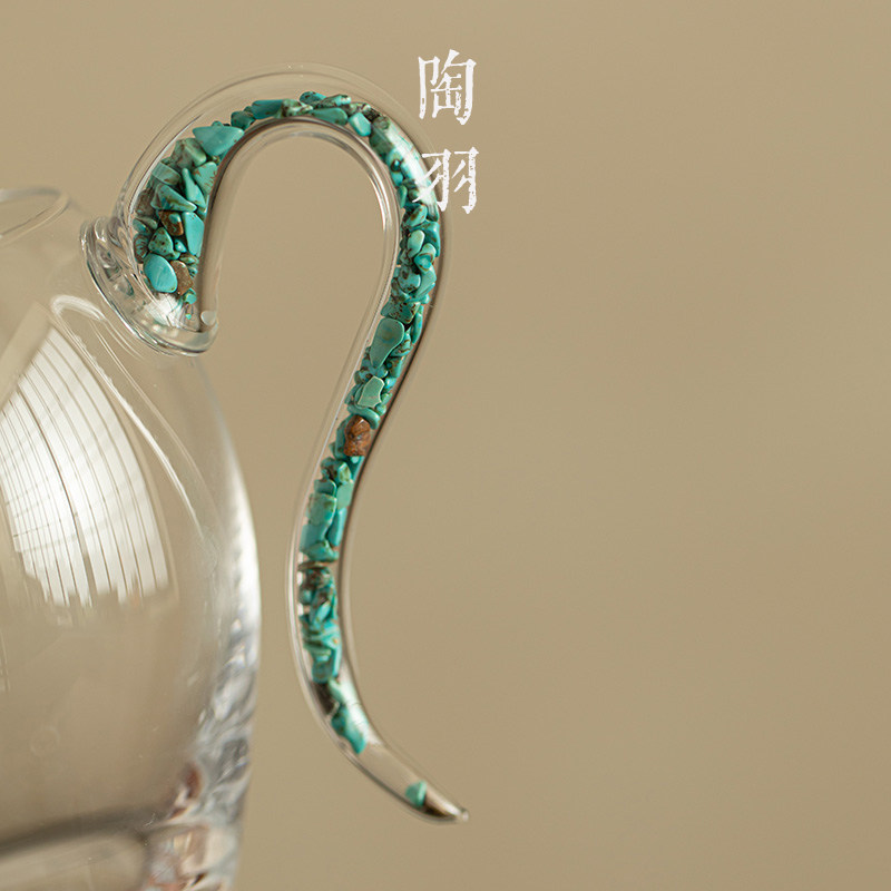 绿松石玻璃公道杯分茶器耐高温茶海防烫加厚手工玻璃高档功夫茶具,淘宝优惠券,粉丝福利购,淘宝优惠卷