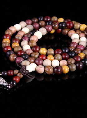 天然多宝珠108颗乌木民族风情侣