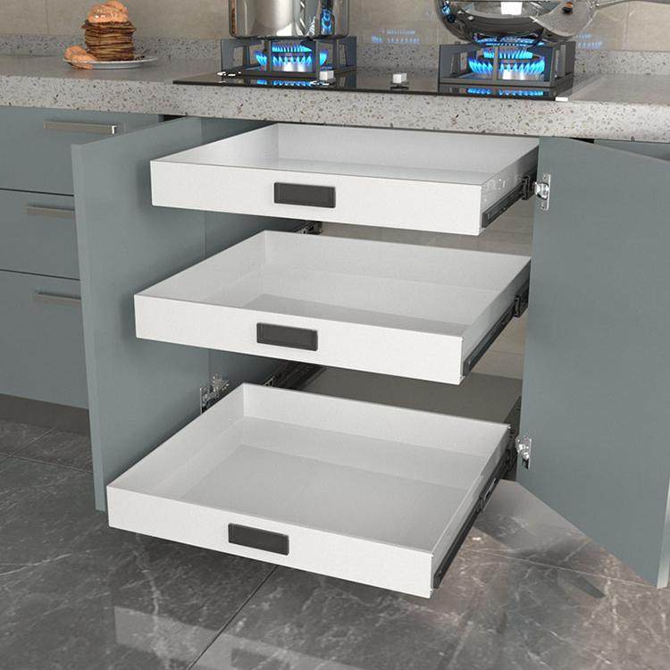 厨房改造深柜内抽屉托盘侧装轨道自制调料瓶白色PP塑料拉篮储物盒,淘宝优惠券,粉丝福利购,淘宝优惠卷