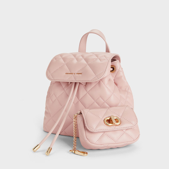 CHARLES&KEITH spring women's bag CK2-60151400 diamond large capacity soft multi-purpose backpack for women