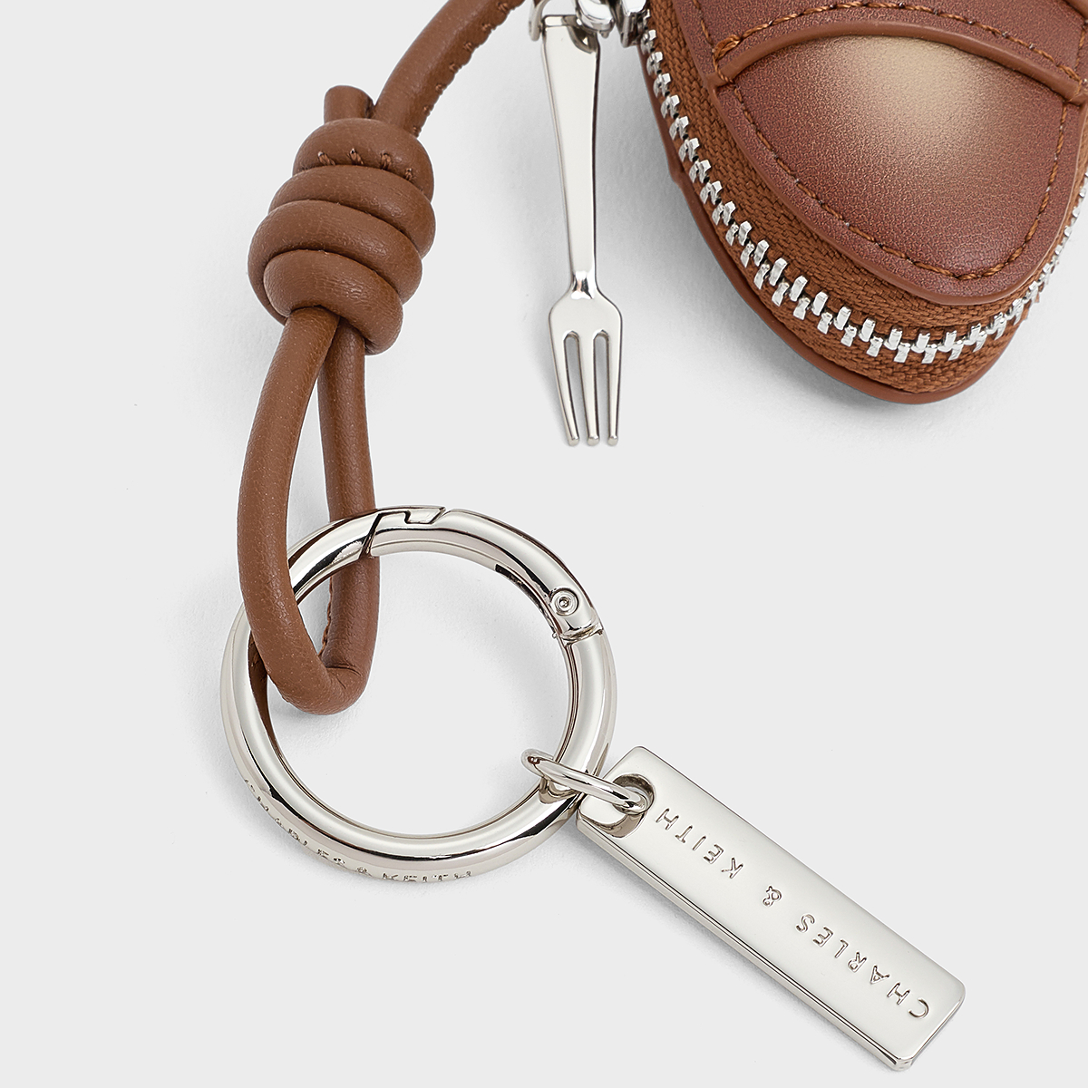 CHARLES&KEITH25冬季新款CK8-10681230可颂造型包挂零钱包钥匙包 - 图3