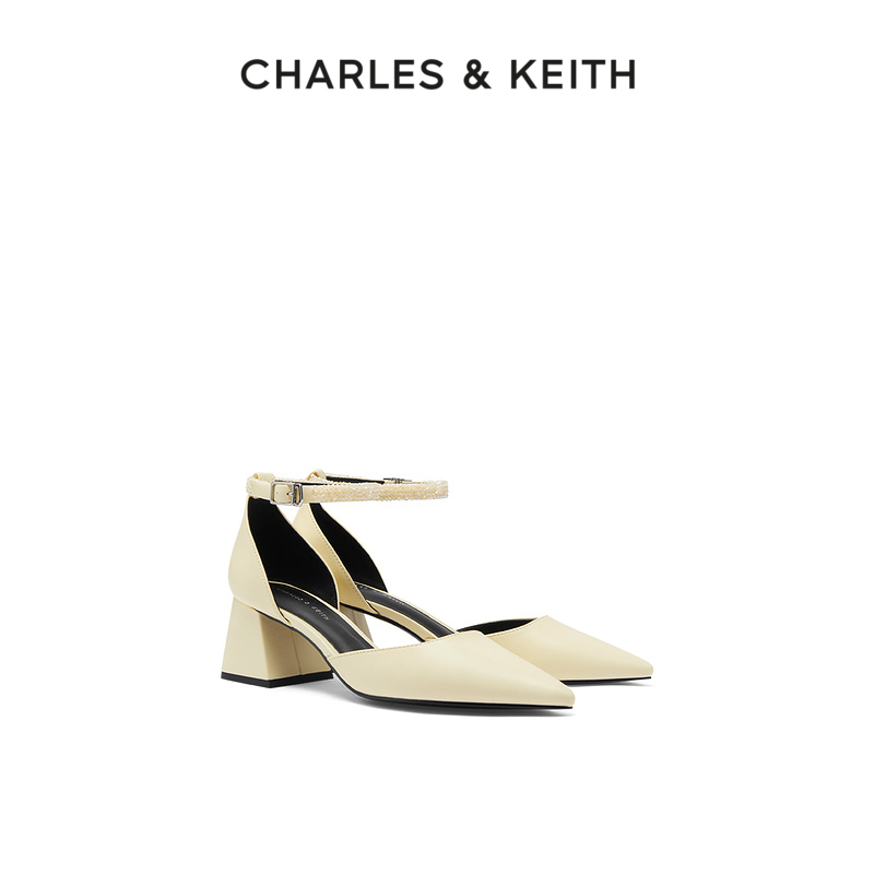 CHARLES&KEITH春夏女鞋CK1-60920328时尚腕带尖头高跟单鞋女鞋 - 图0