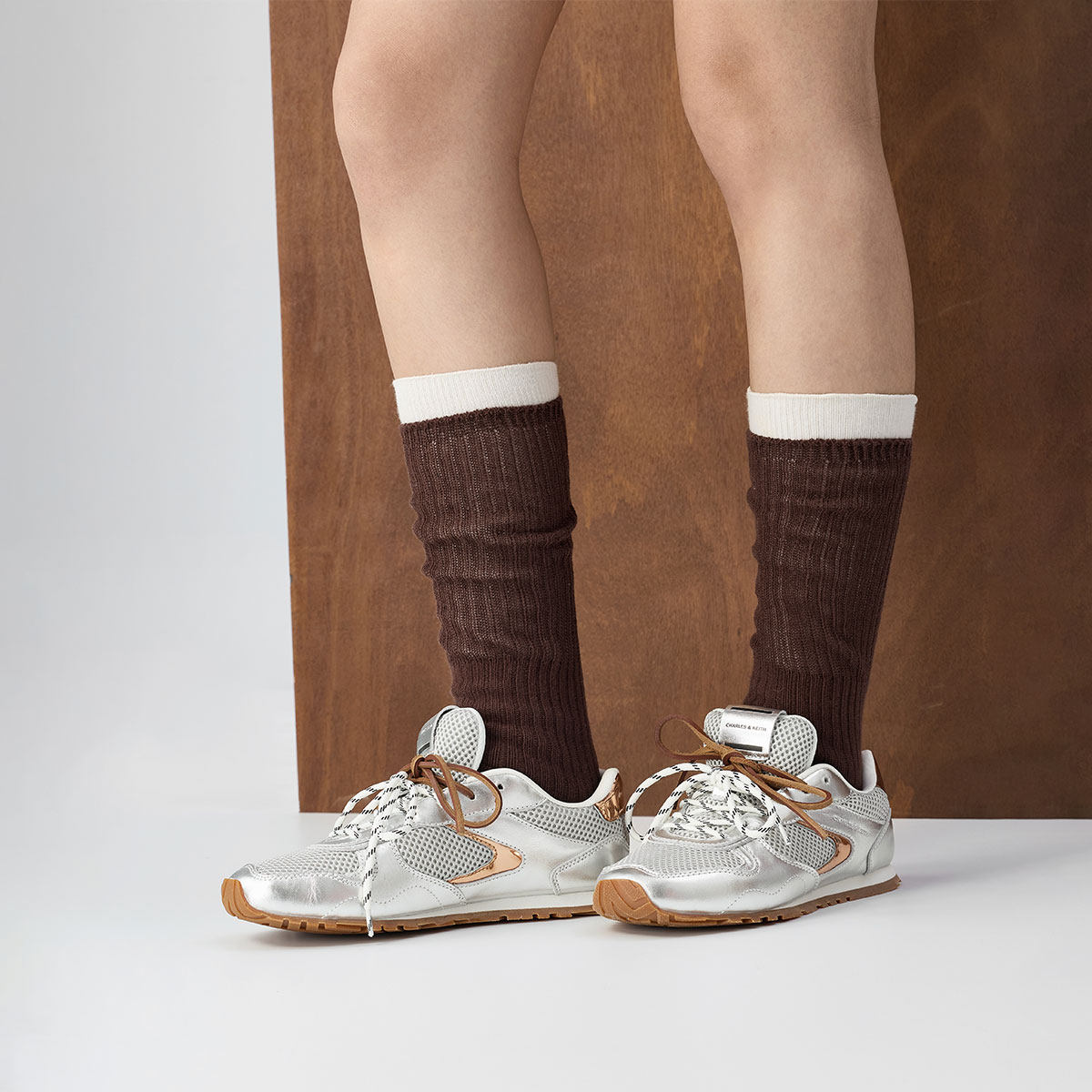 CHARLES&KEITH秋冬女鞋CK1-71650009绒面双系带休闲鞋德训鞋女,淘宝优惠券,粉丝福利购,淘宝优惠卷