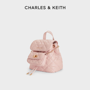 【母亲节礼物】CHARLES&KEITH24春夏新款CK2-60151400菱格双肩包